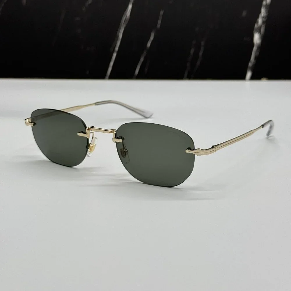 NEW MONTBLANC SUNGLASSES MEN GOLD GRAY EYEWEAR MONTBLANC MB0303S 001